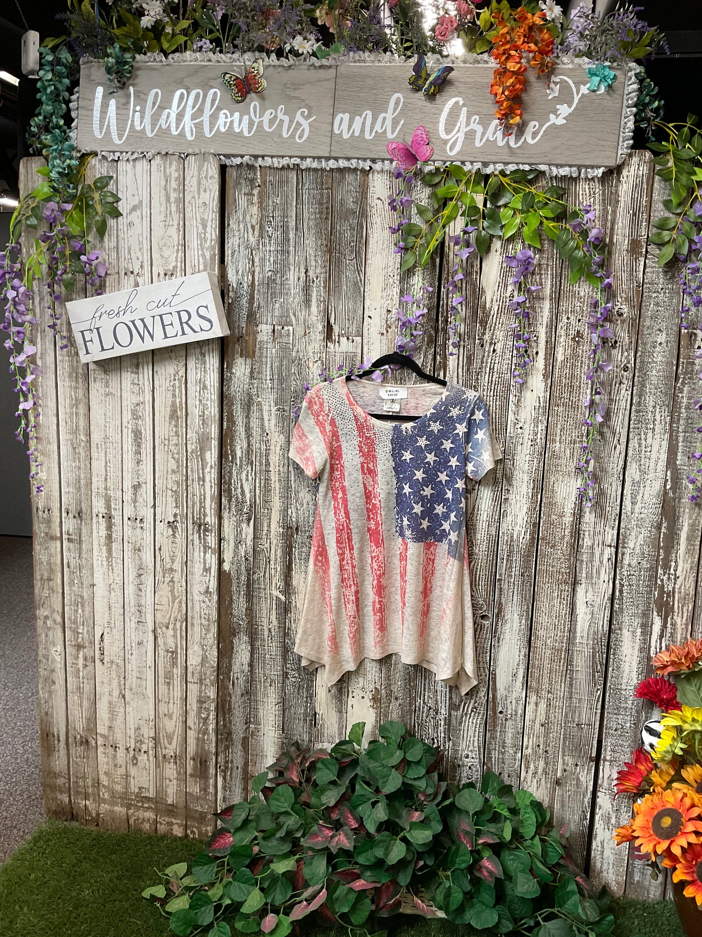 Be Vocal American Flag Top