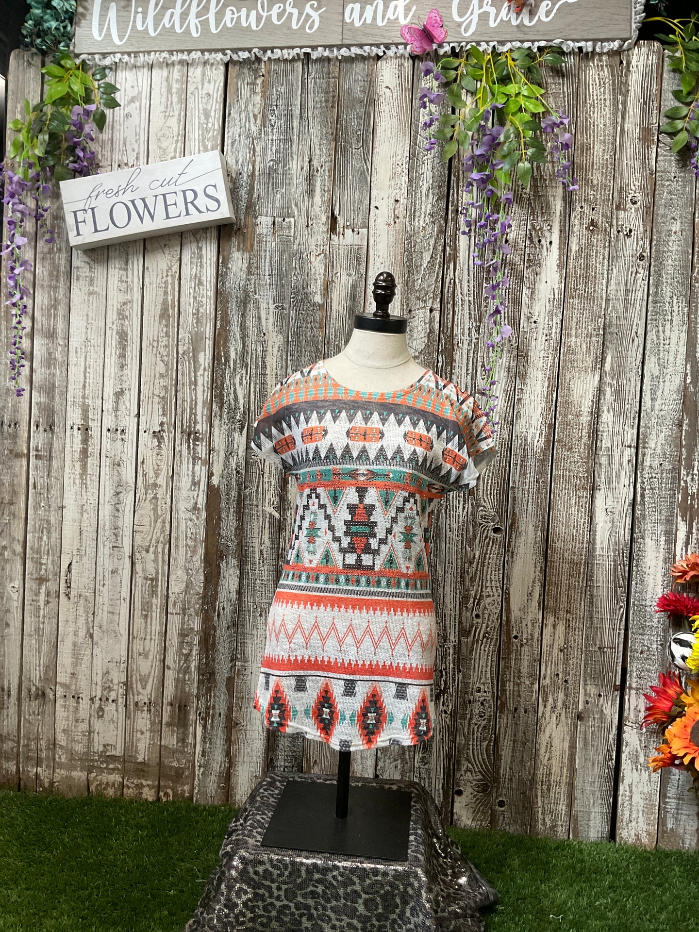 Vocal Aztec Knitted Top