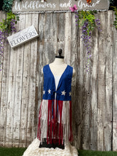 Load image into Gallery viewer, Americana Fringe Vest &#39;
