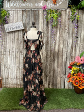 Load image into Gallery viewer, Black Floral Pastels Dress
