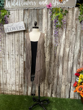 Load image into Gallery viewer, Taupe Suede Fringe Vest
