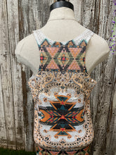 Load image into Gallery viewer, Be Vocal Aztec N Lace Tank Top
