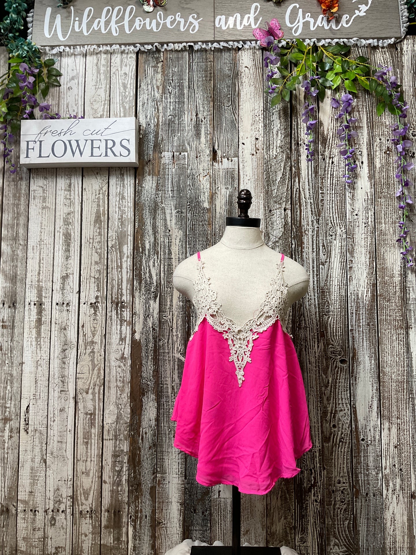 Pink & Lace Top