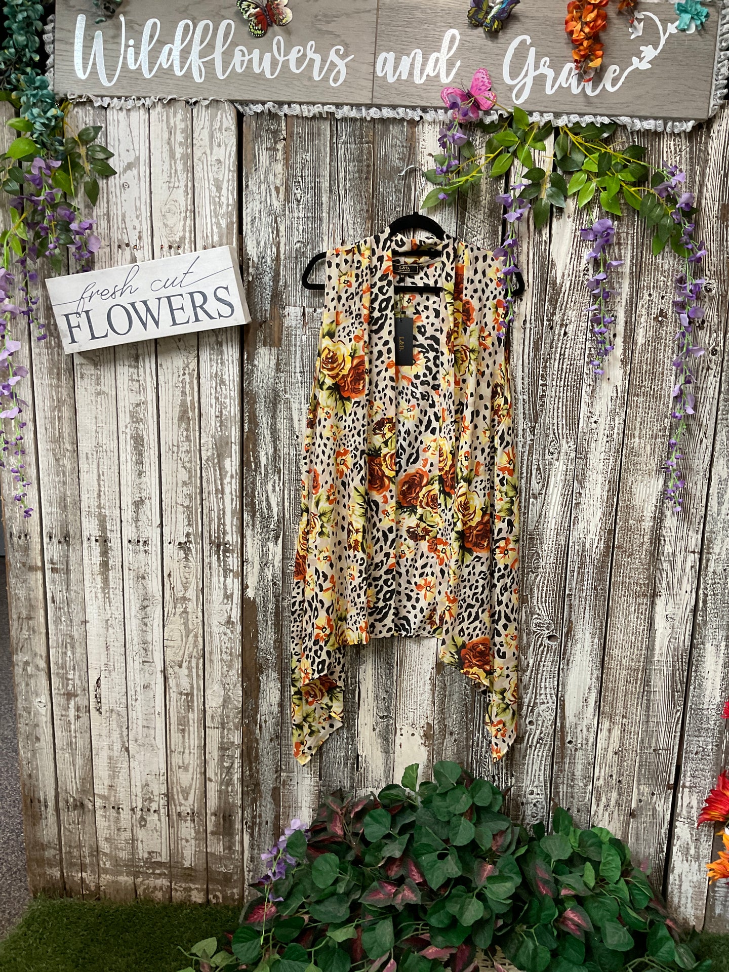 Lucky Leopard- Vest Cardigan