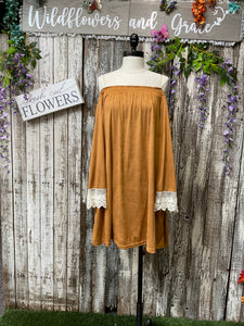 Suede & Lace Dress