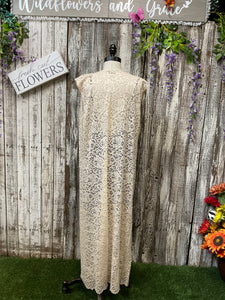 White N Lacey Vest Kimono