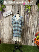 Load image into Gallery viewer, Flannel &amp; Lace Dress
