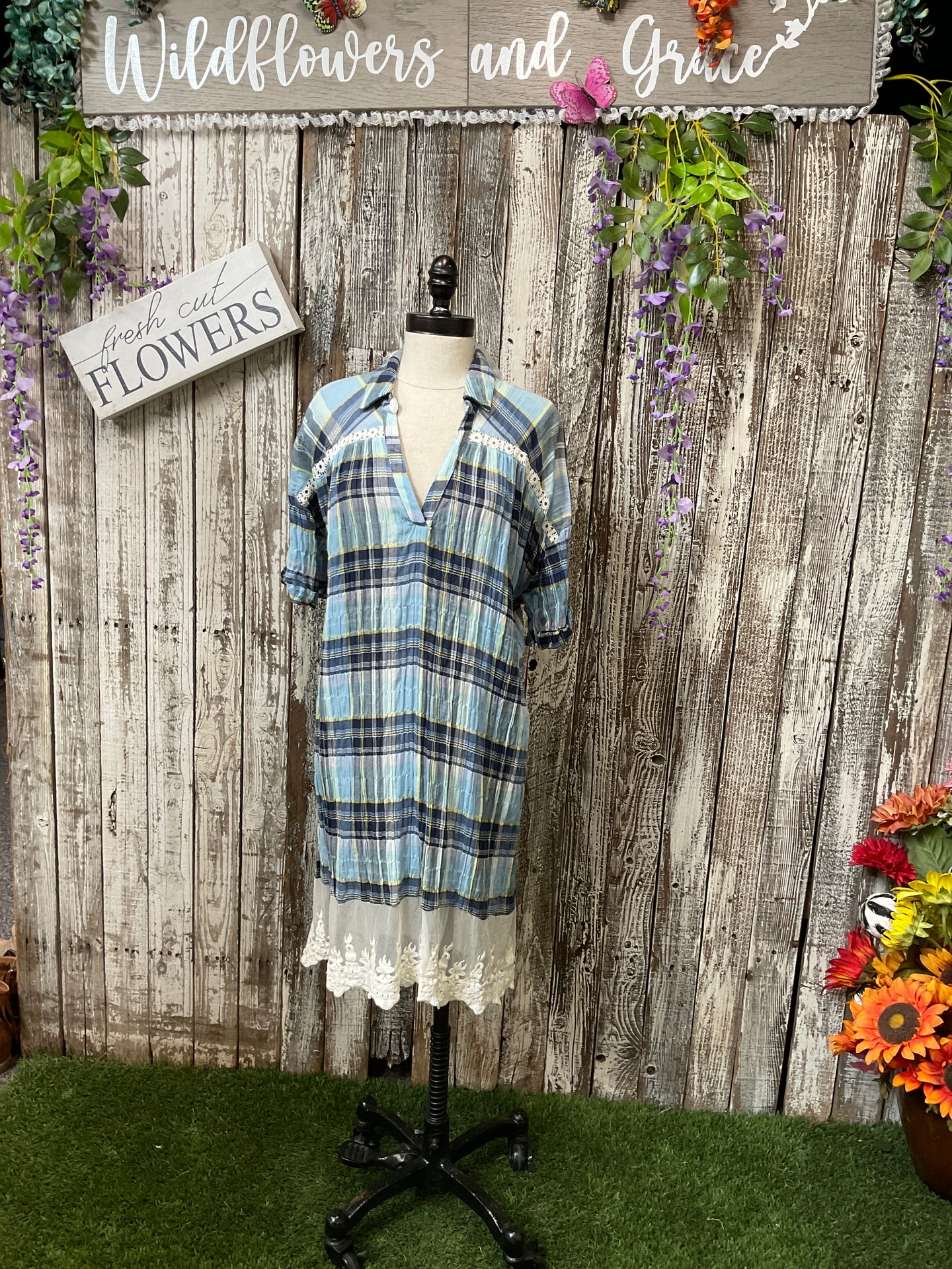 Flannel & Lace Dress