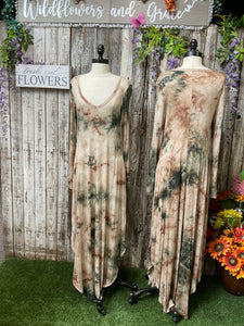 Green Tye Dye Dress