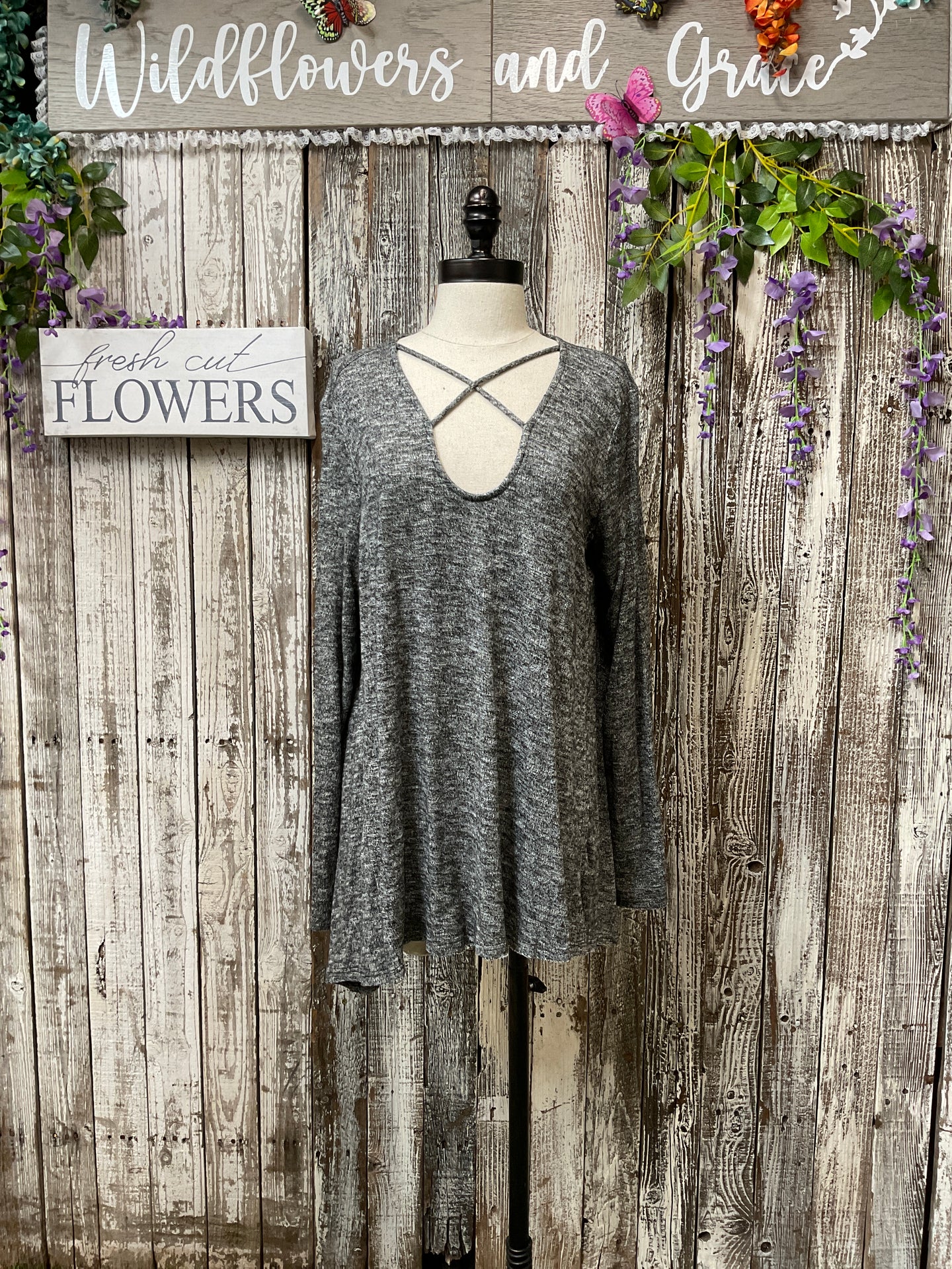 Criss Cross Keyhole Top