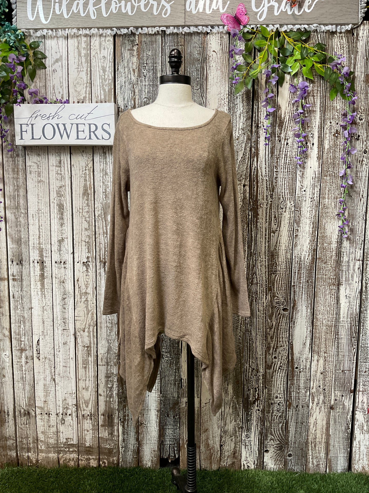 Warm in Taupe Sweater Top