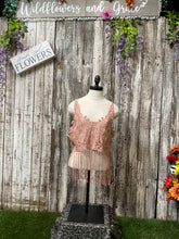 Load image into Gallery viewer, Floral Knitted Crop Tank
