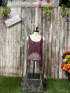 Knits & Tassles Crop Tank