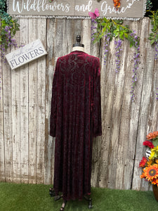 Long Velvet Crush Cardigan