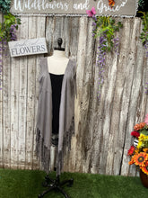 Load image into Gallery viewer, Light Grey Sued Fringe Vest
