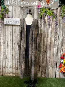 Lucky Alligator Long Kimono