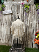 Load image into Gallery viewer, Crème Crochet Laced Mandala Cover Top
