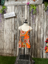 Load image into Gallery viewer, Retro Meets Paisley Orange Tank

