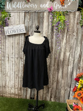 Load image into Gallery viewer, Black Bows &amp; Flowy Mini Dress

