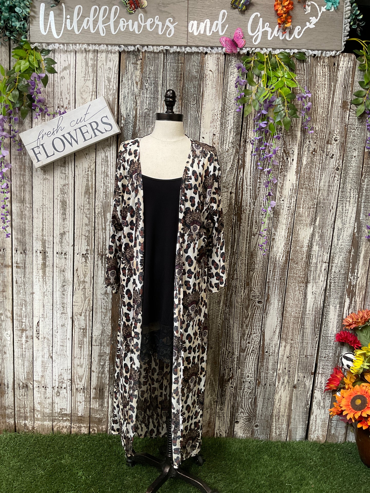 Leopard Headress Kimono