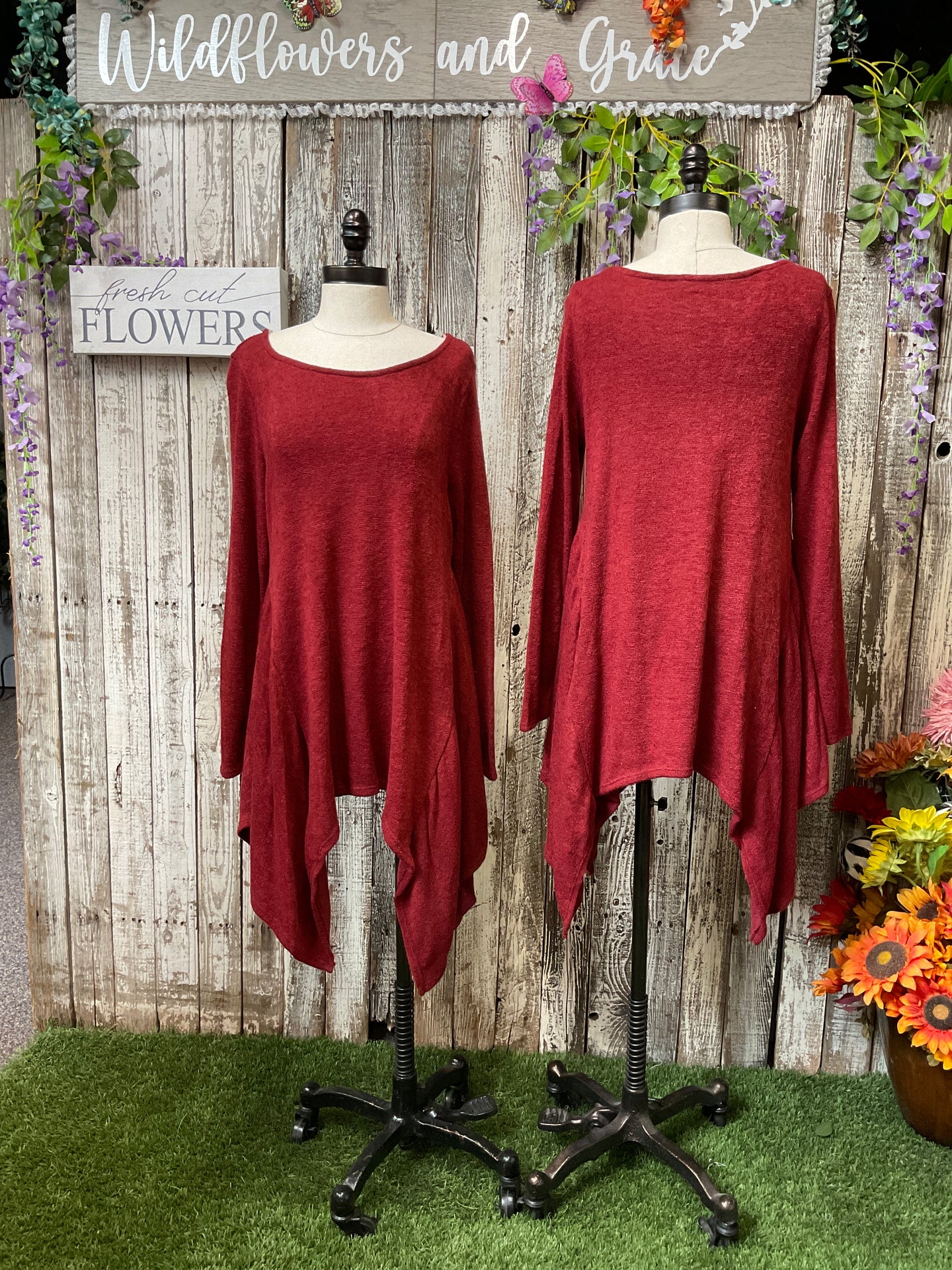 Warm in Red Sweater Top