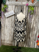 Load image into Gallery viewer, Black &amp; Cream Off the Shoulder Dress
