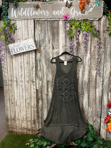 Vocal Swarovski Studded High/Low Dress