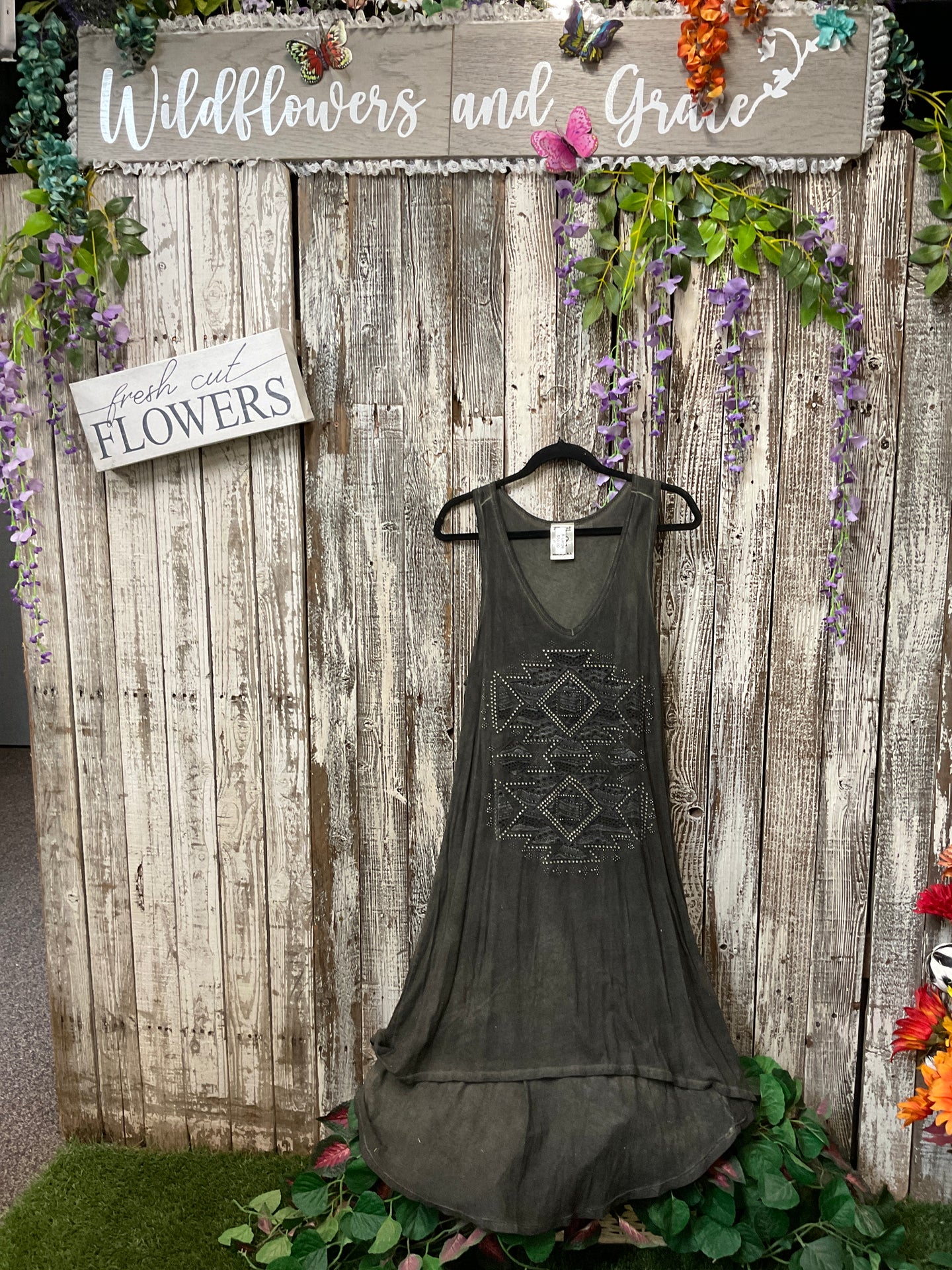 Vocal Swarovski Studded High/Low Dress