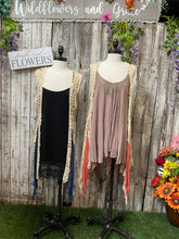 Load image into Gallery viewer, Crochet Laced Flaired Vest
