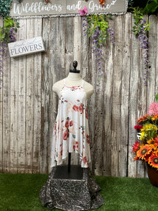 Crème Floral Tunic Tank