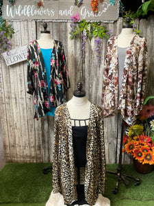 Long Sleeved long Sheer Kimono
