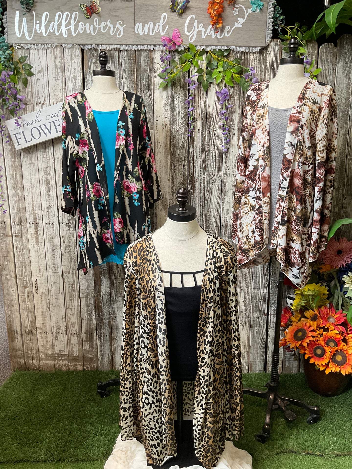 Long Sleeved long Sheer Kimono