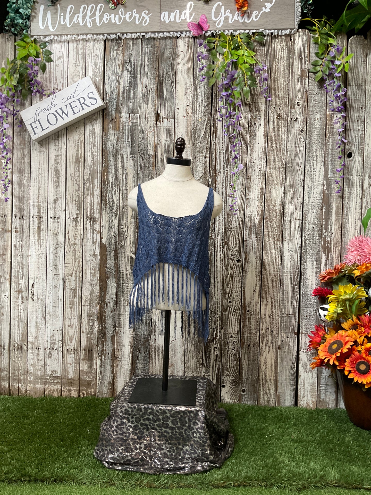 Knits & Tassles Crop Tank