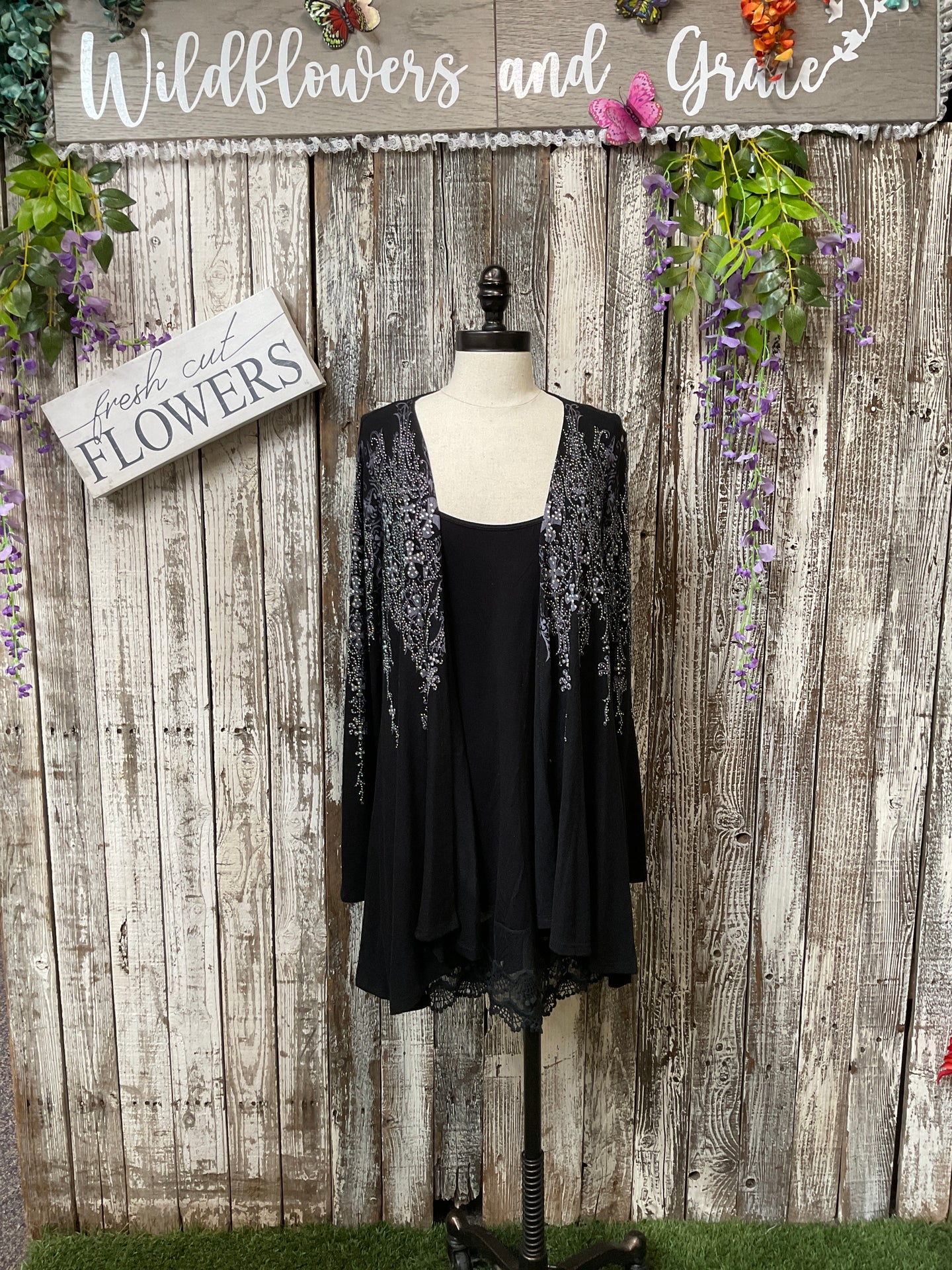 Be Vocal Crosses & Crystals Cardigan