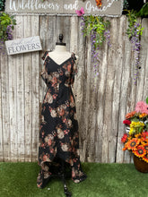 Load image into Gallery viewer, Black Floral Pastels Dress
