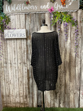 Load image into Gallery viewer, Be Vocal Sheer Swarovski Studded Top- Short Sleeved

