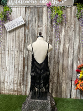 Load image into Gallery viewer, Black Boho Fringe Long Top
