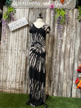 Load image into Gallery viewer, Black &amp; Grey Tye Dye Dress
