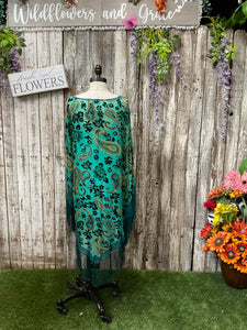 Green Paisley Long Tunic Dress