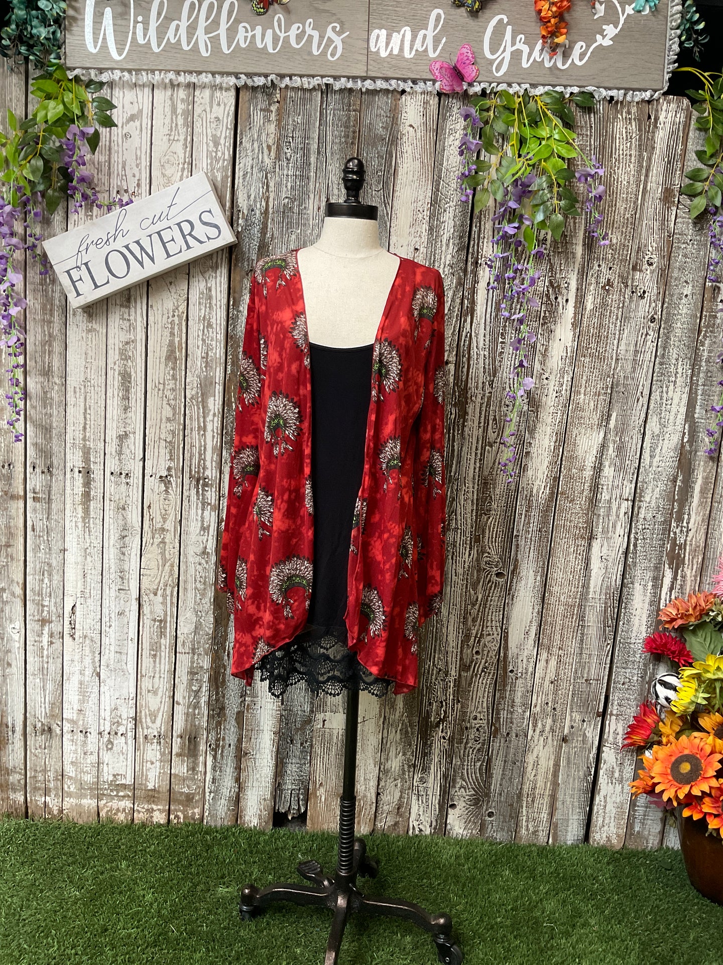 Red Headress Kimono