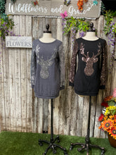 Load image into Gallery viewer, Deers &amp; Sequence Sweater Top
