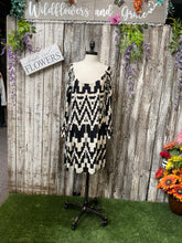 Load image into Gallery viewer, Black &amp; Cream Off the Shoulder Dress
