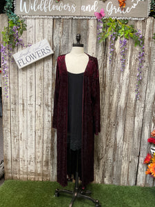 Long Velvet Crush Cardigan