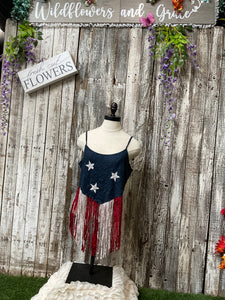 Stars & Fringe Crop Tank