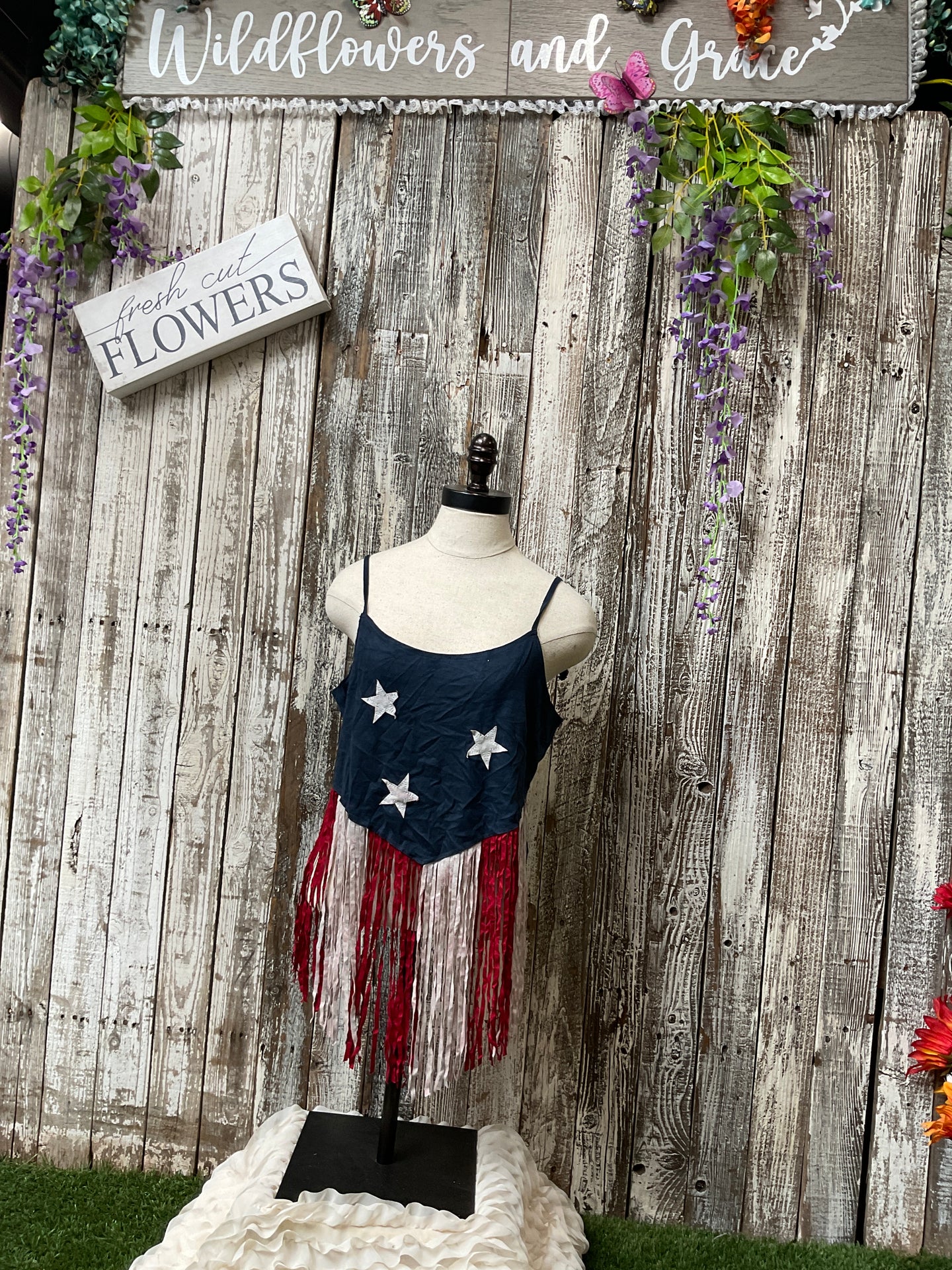 Stars & Fringe Crop Tank