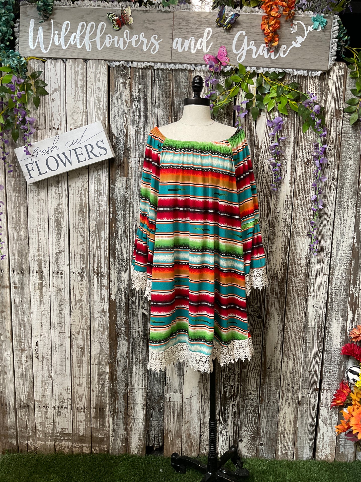 Serape N Lace Dress