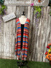 Load image into Gallery viewer, Sunrise Serape Vest Cardigan
