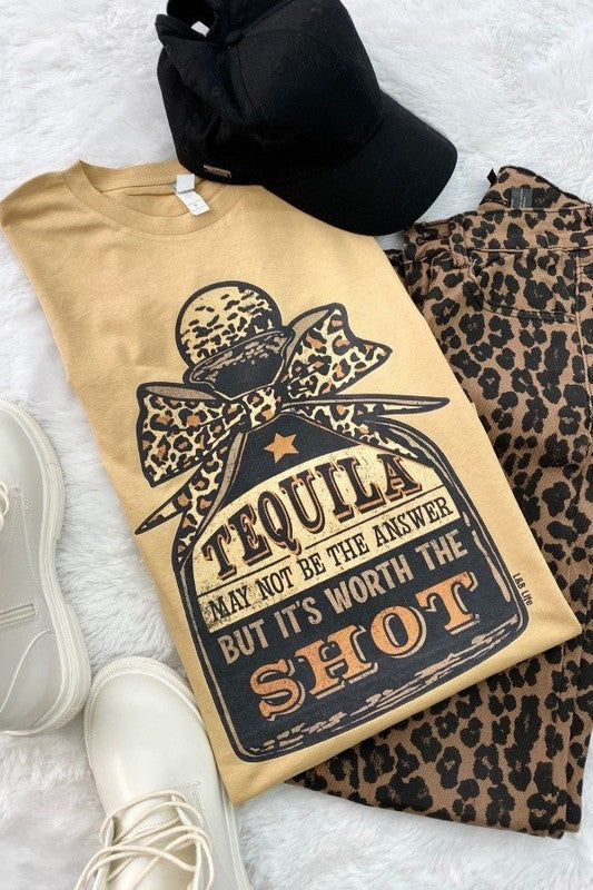 Tequila Shot Tee Mustard