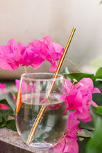Load image into Gallery viewer, Glam Straw Set - Gold Reg Size

