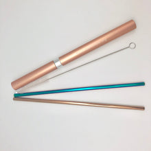 Load image into Gallery viewer, Glam Straw Set - Gold Reg Size
